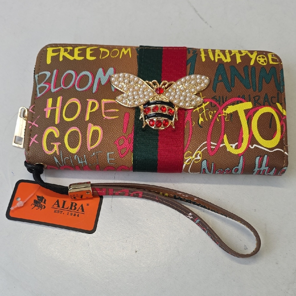 Alba Multicolor Wallet with Bee‎ Accent